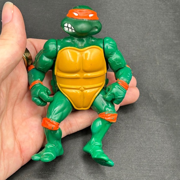 Lot of 2 TMNT Teenage Mutant Ninja Turtles Mikey Action Figures VTG 1988 & 2008 - Picture 9 of 11